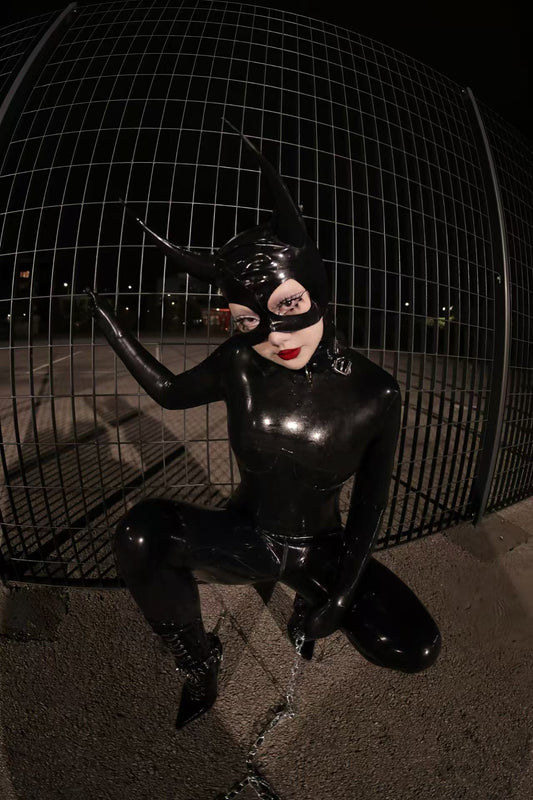 Devil Horn Inflatable Latex Mask
