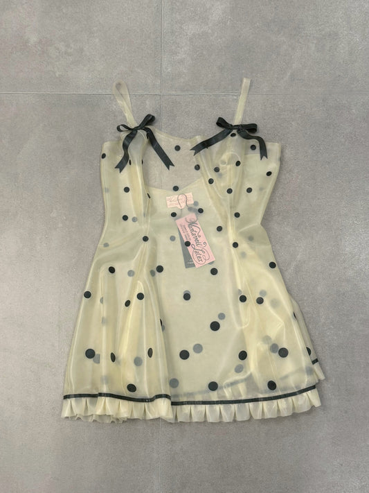 Translucent Polka Dot Latex Mini Dress