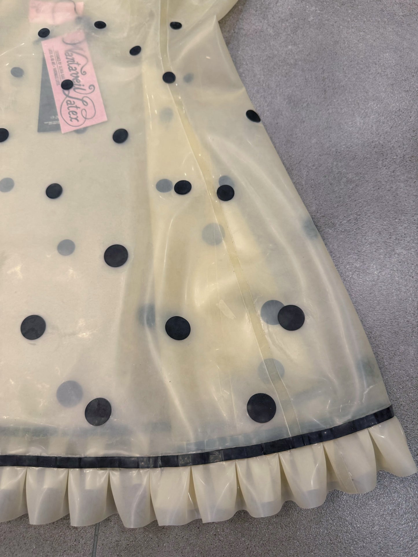 Translucent Polka Dot Latex Mini Dress