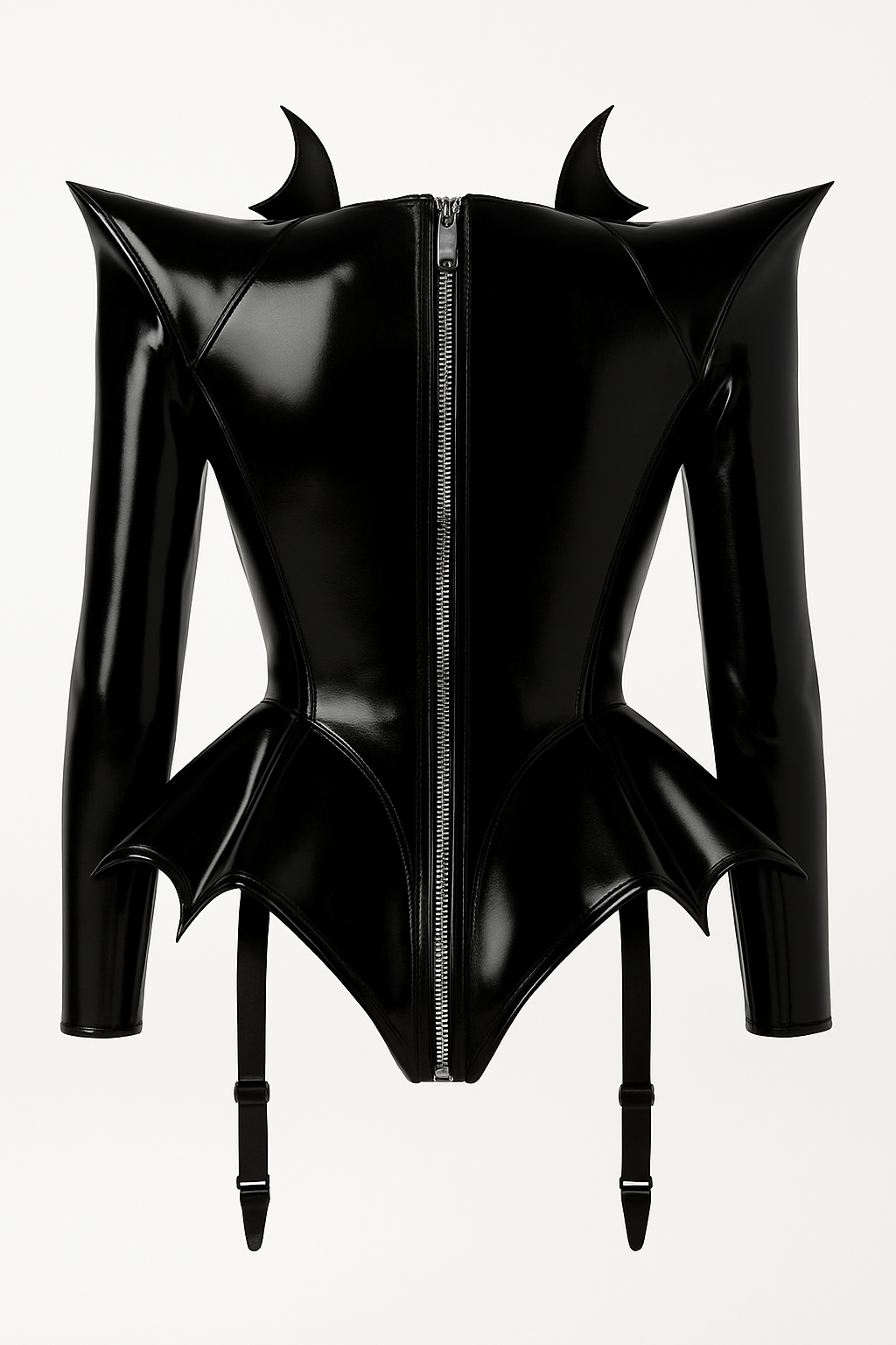Structured Latex Corset Bodysuit