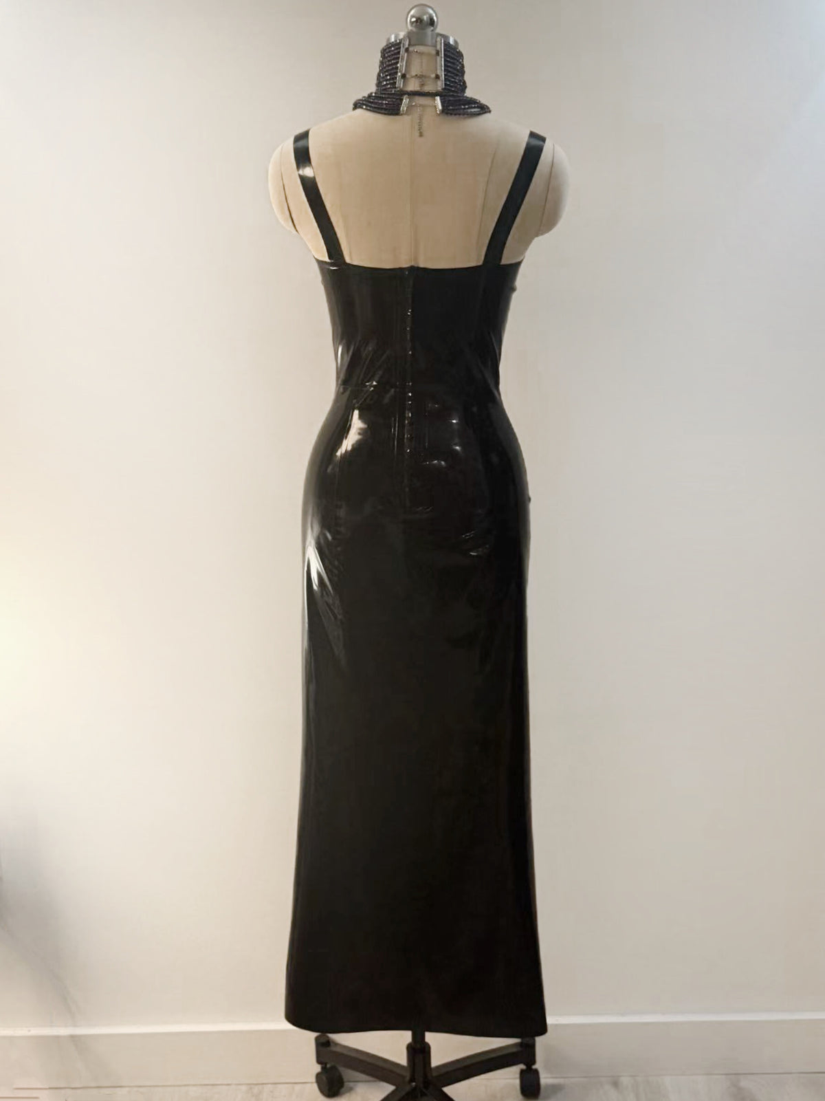 V Cut Wonder Cup Latex Evening Gown