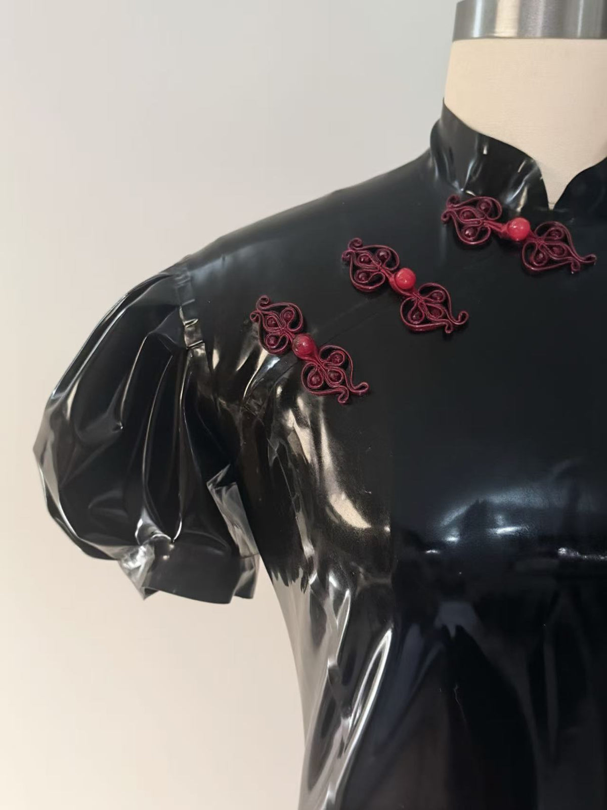 “Dark Coil” Cheongsam style Latex Dress