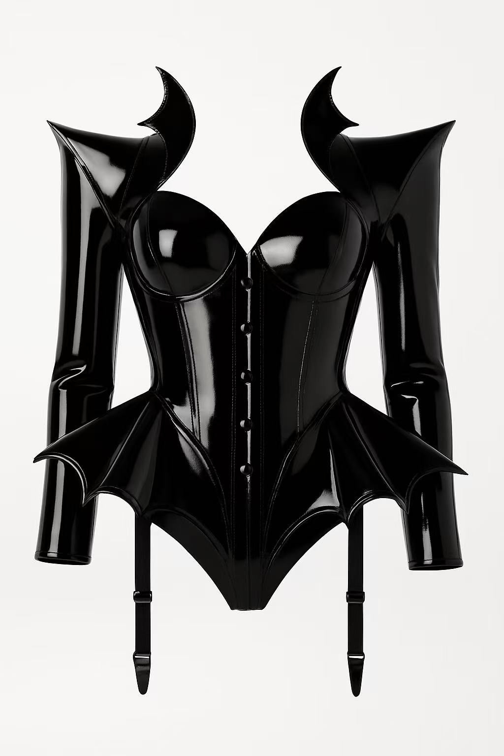 Structured Latex Corset Bodysuit