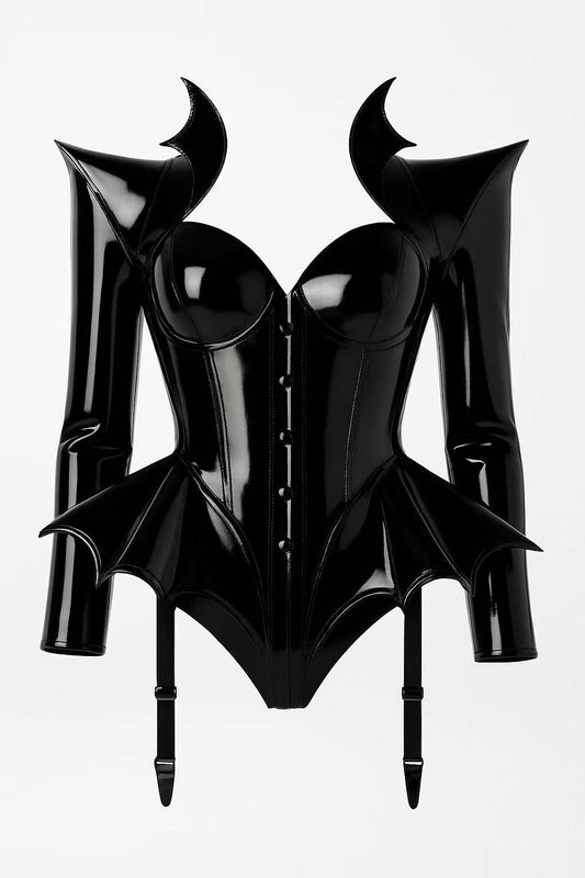 Structured Latex Corset Bodysuit