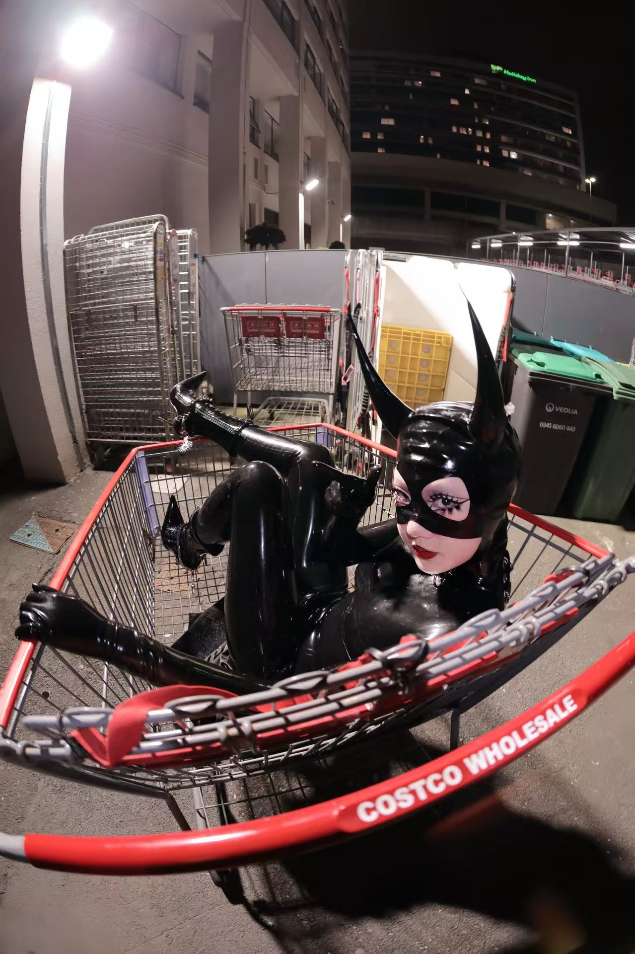 Devil Horn Inflatable Latex Mask