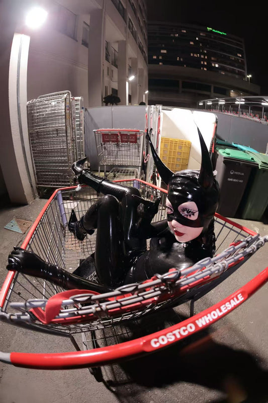 Devil Horn Inflatable Latex Mask