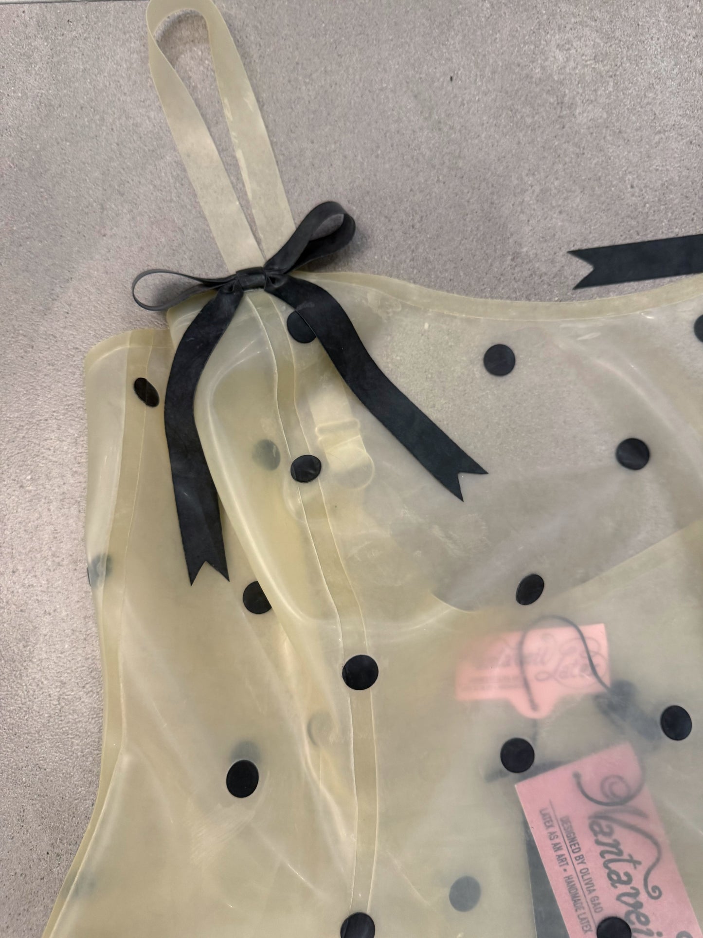 Translucent Polka Dot Latex Mini Dress