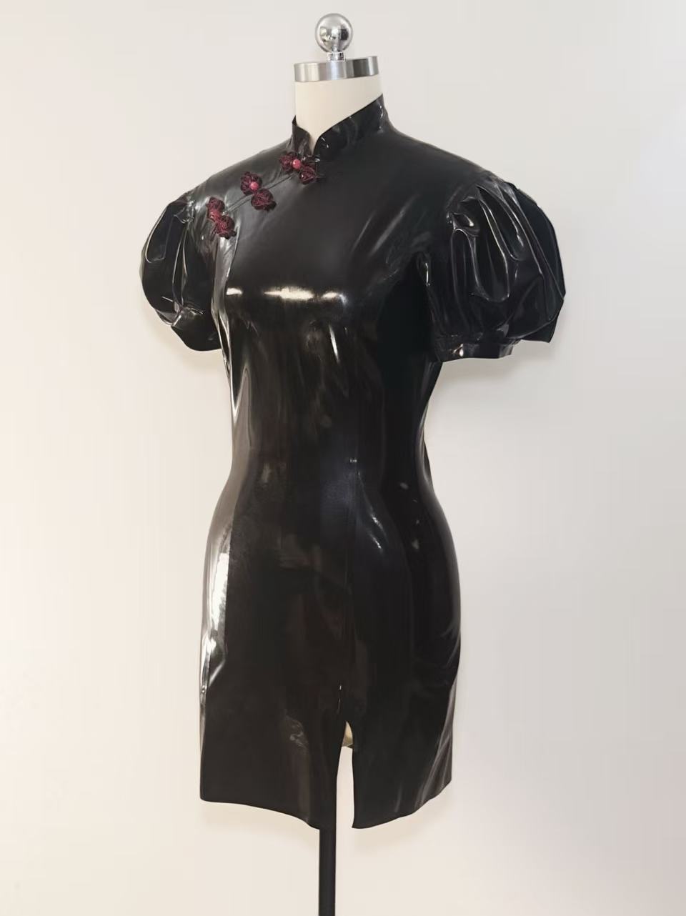 “Dark Coil” Cheongsam style Latex Dress