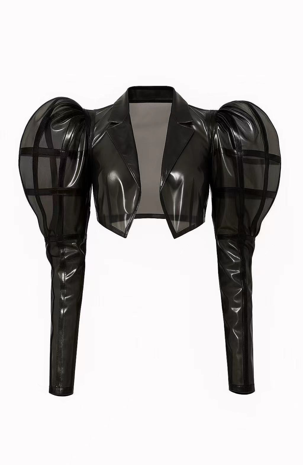 Structured Puff Short Latex Jacket