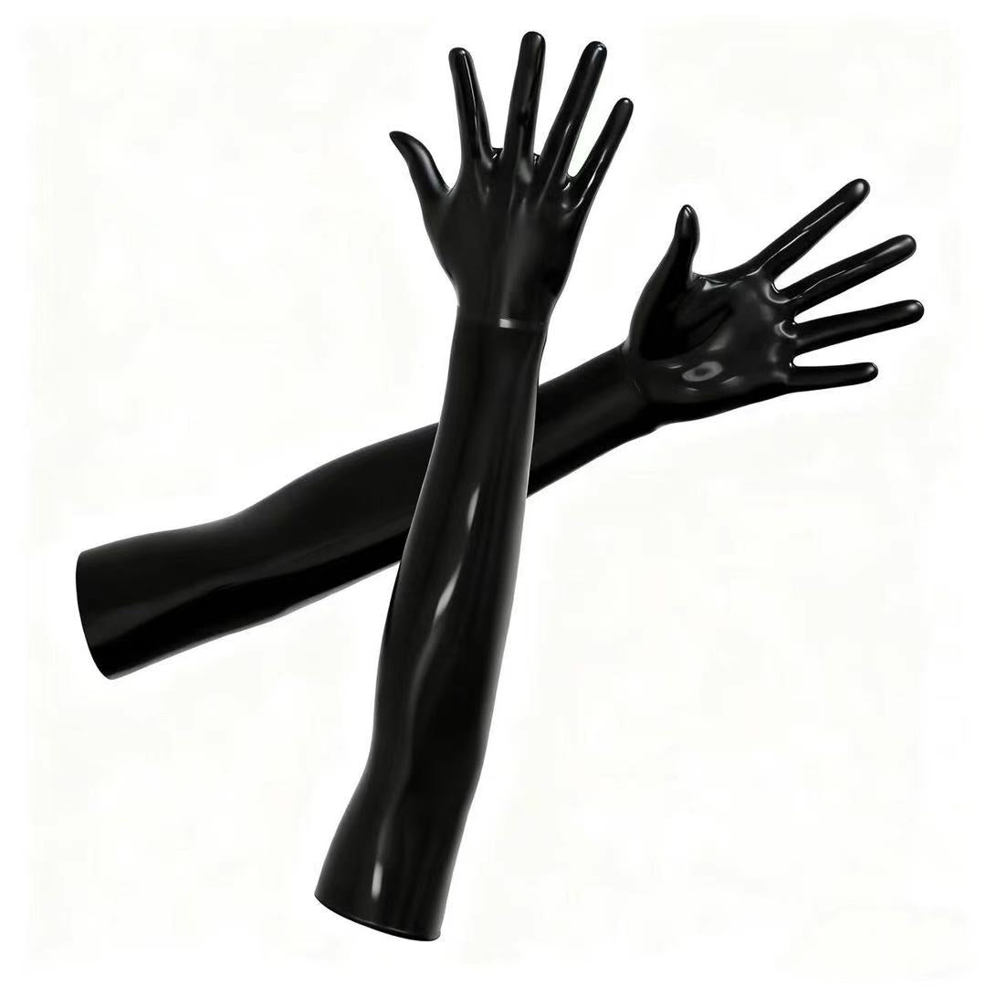 Handmade Long Latex Opera Gloves