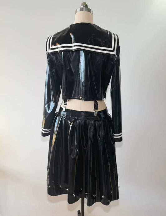 Shōwa Sukeban Sailor Latex Uniform Set