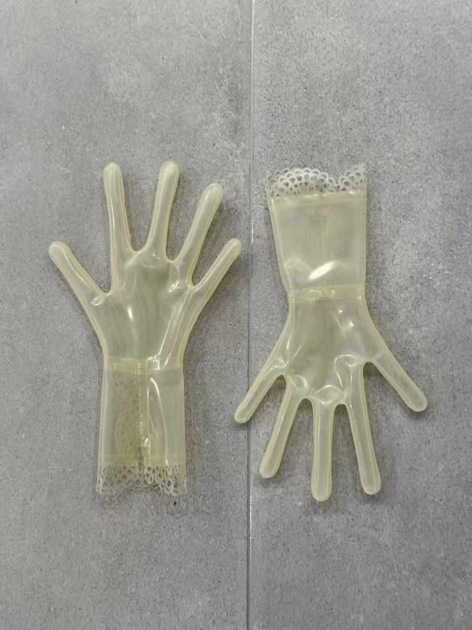 Lace trim gloves