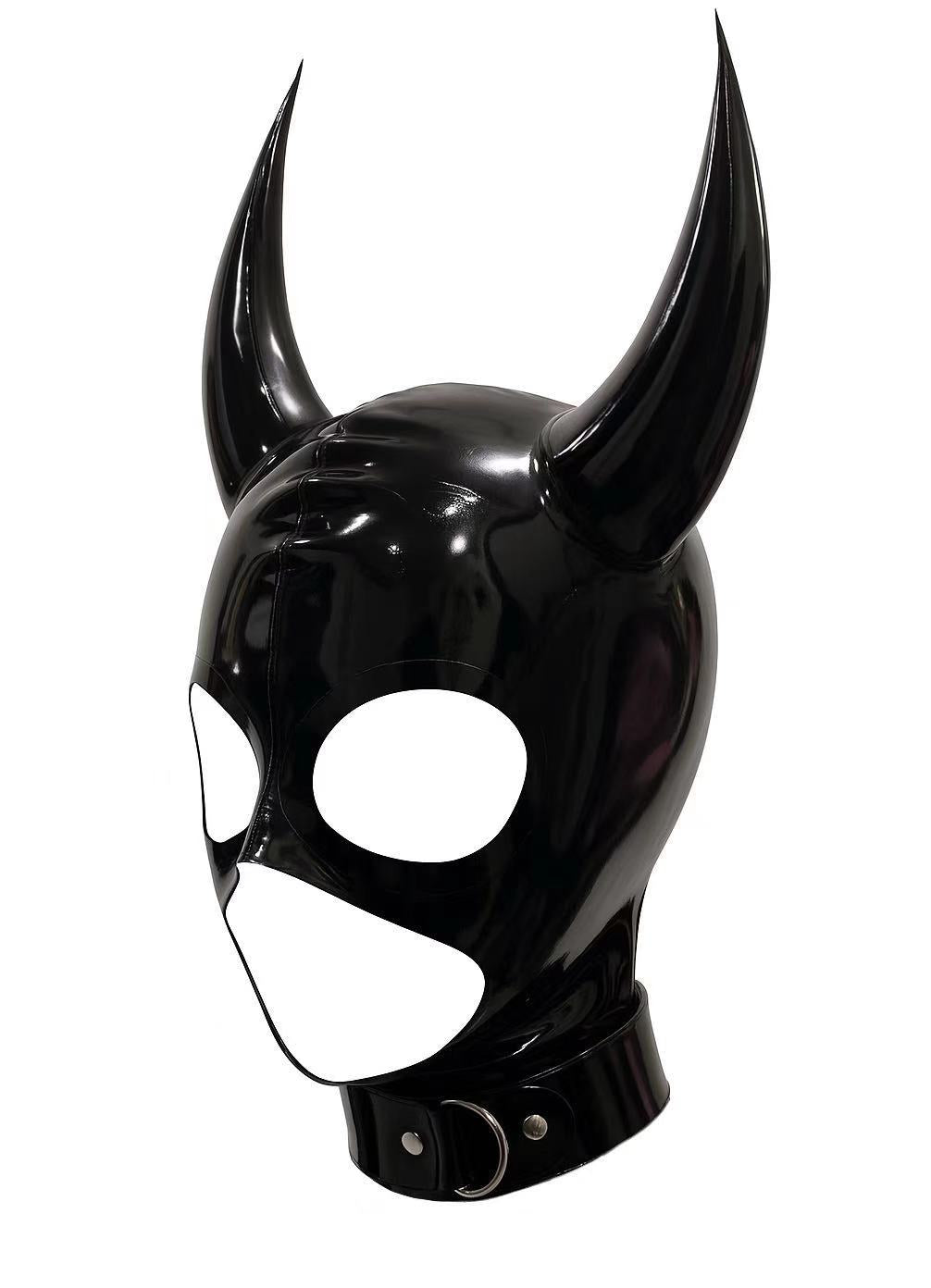 Devil Horn Inflatable Latex Mask Vanta Veil Latex Devil Horn Inflatable Latex Mask Vanta Veil Latex