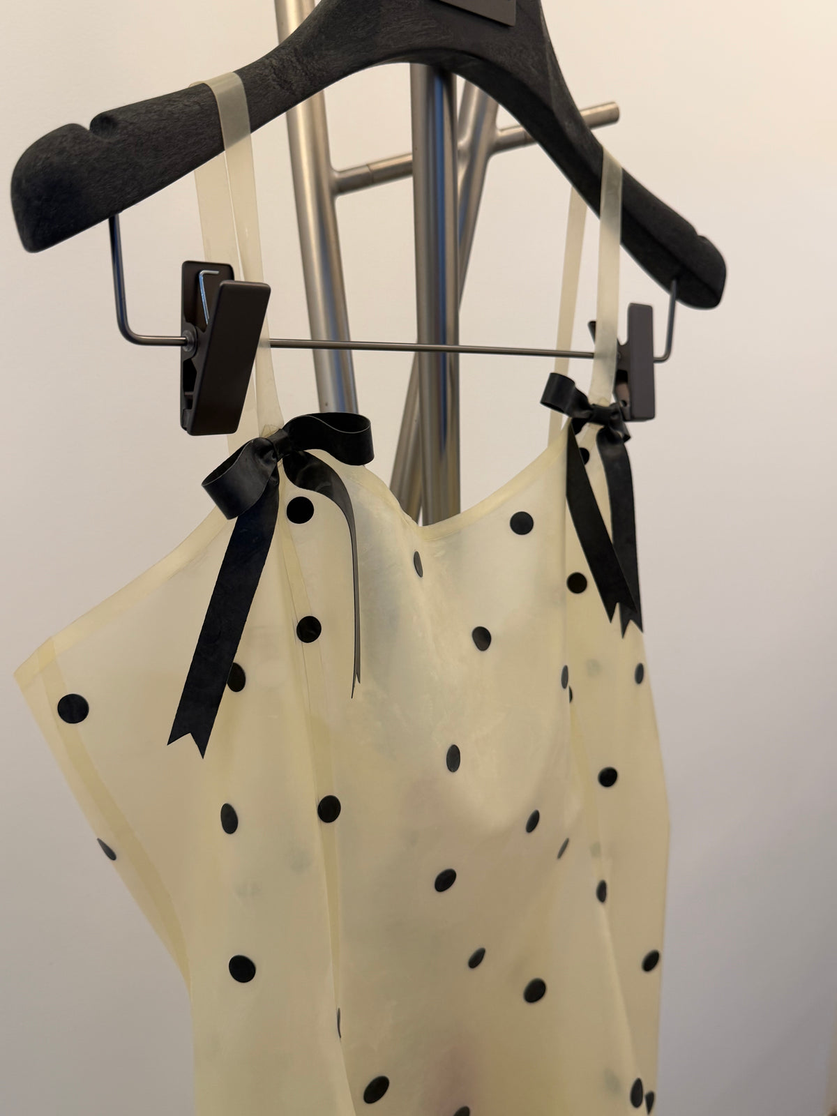 Translucent Polka Dot Latex Mini Dress